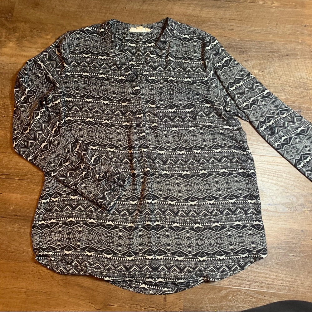 Aztec print blouse F3